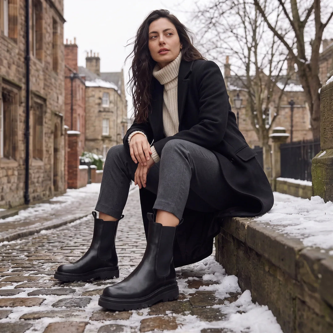 Colleen | Lug-Sole Chelsea Ankle Boots