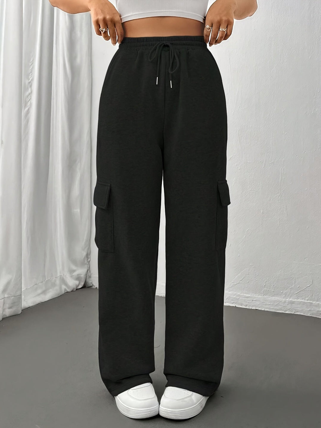 Cheryl | Drawstring Relaxed-Fit Cargo Sweatpants for Fall