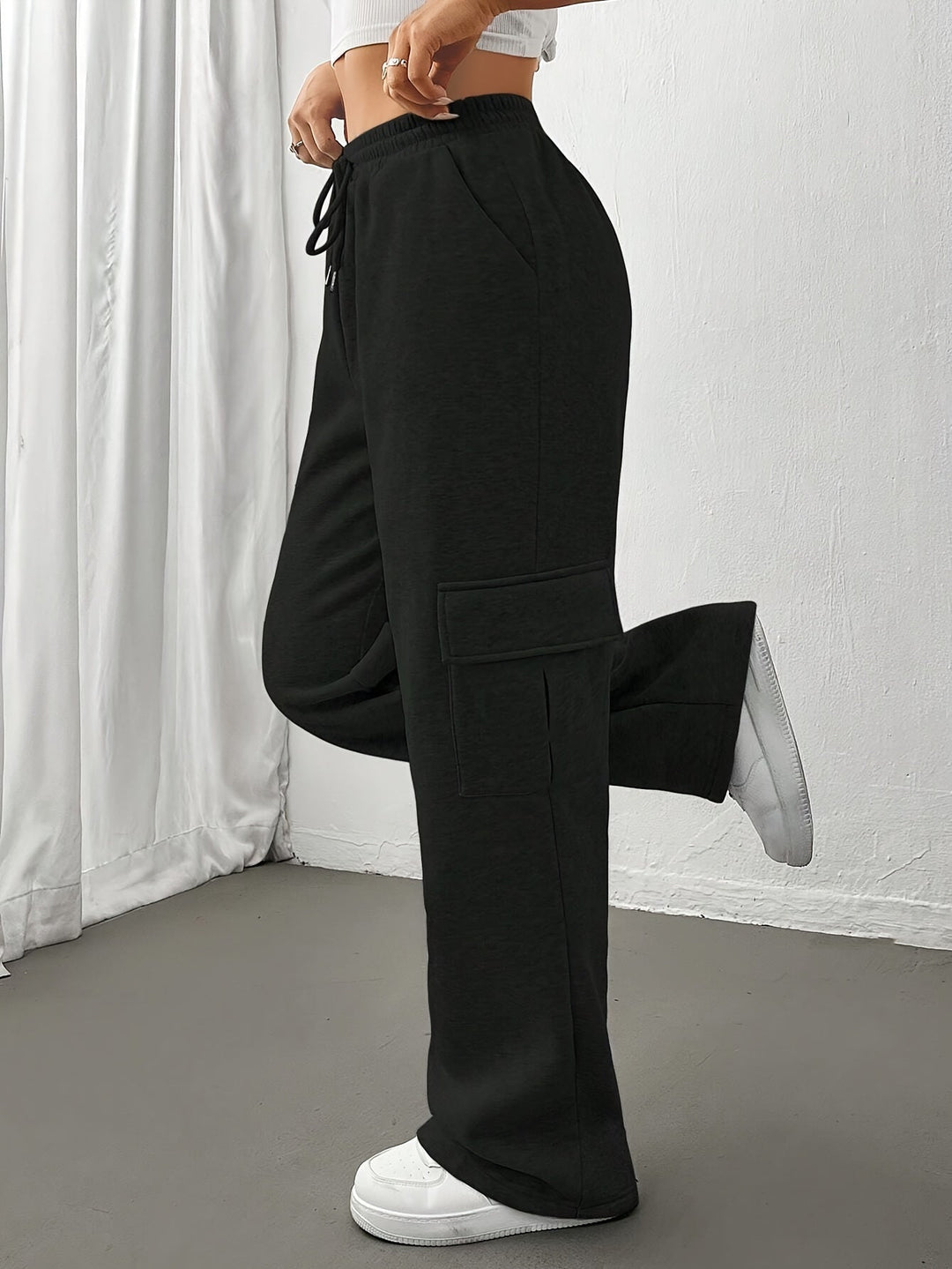 Cheryl | Drawstring Relaxed-Fit Cargo Sweatpants for Fall