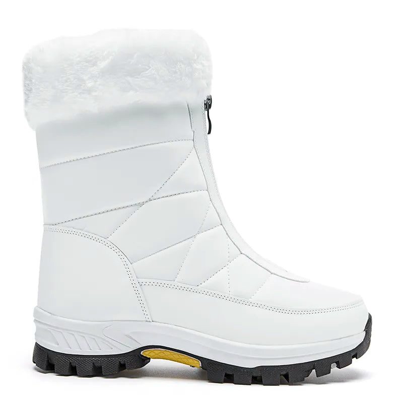 Courtney | Faux Fur Cuff Lug-Sole Snow Boots
