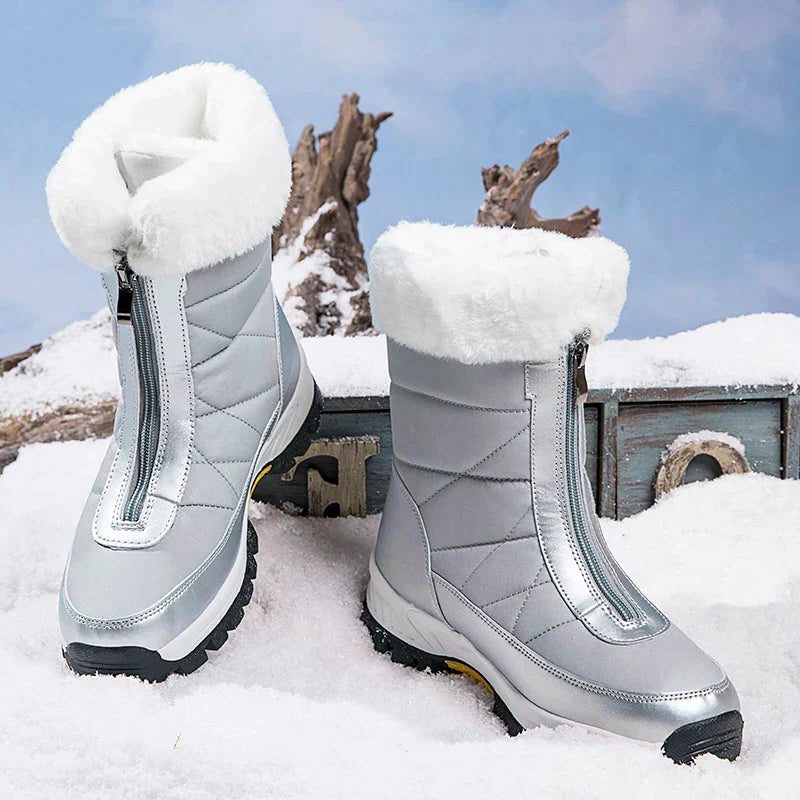 Courtney | Faux Fur Cuff Lug-Sole Snow Boots