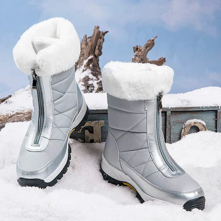 Courtney | Faux Fur Cuff Lug-Sole Snow Boots