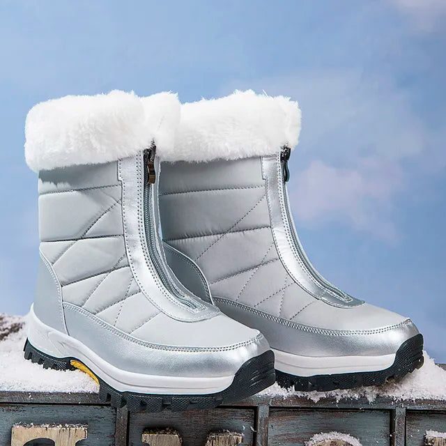 Courtney | Faux Fur Cuff Lug-Sole Snow Boots