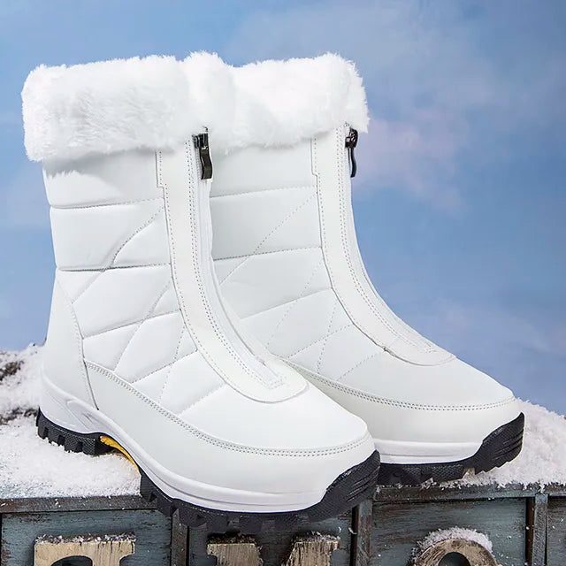 Courtney | Faux Fur Cuff Lug-Sole Snow Boots
