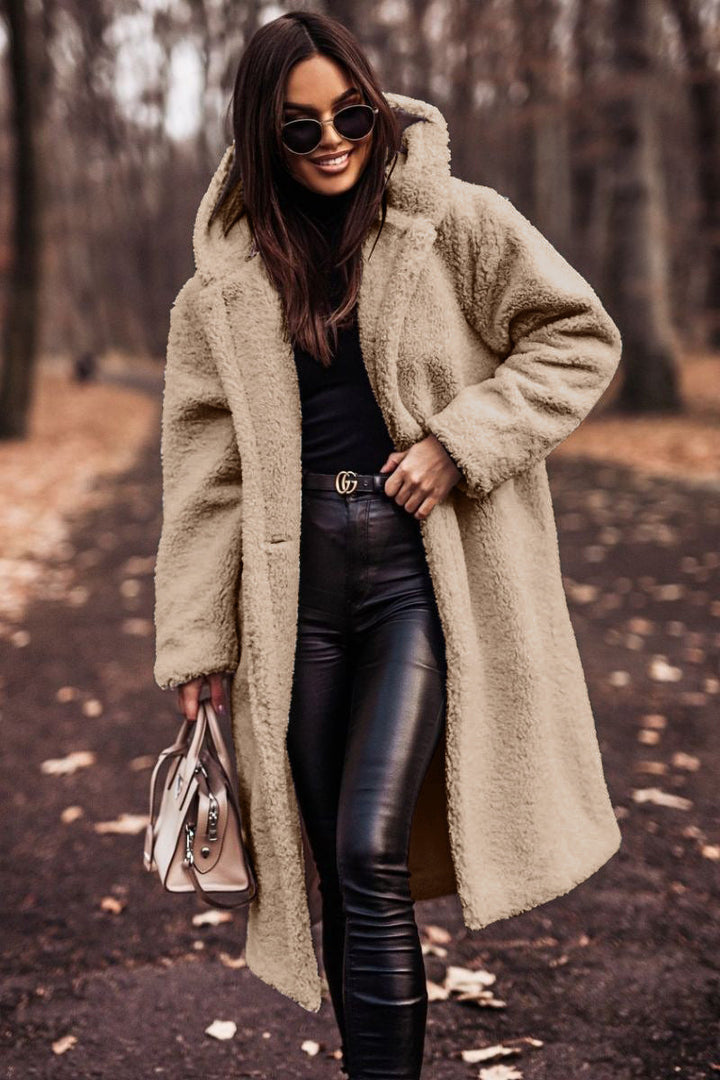 Carly | Oversized Knee-Length Teddy Coat for Winter