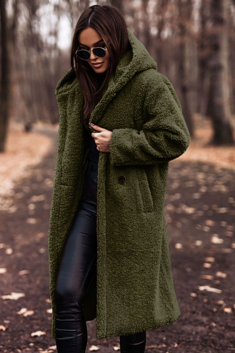 Carly | Oversized Knee-Length Teddy Coat for Winter