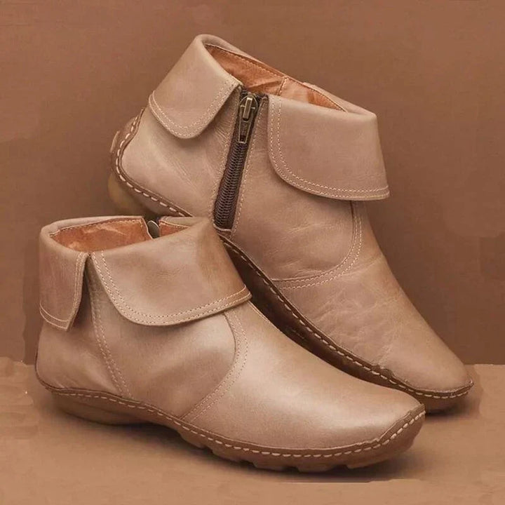 Darla | Retro Adjustable-Strap Side-Zip Ankle Boots