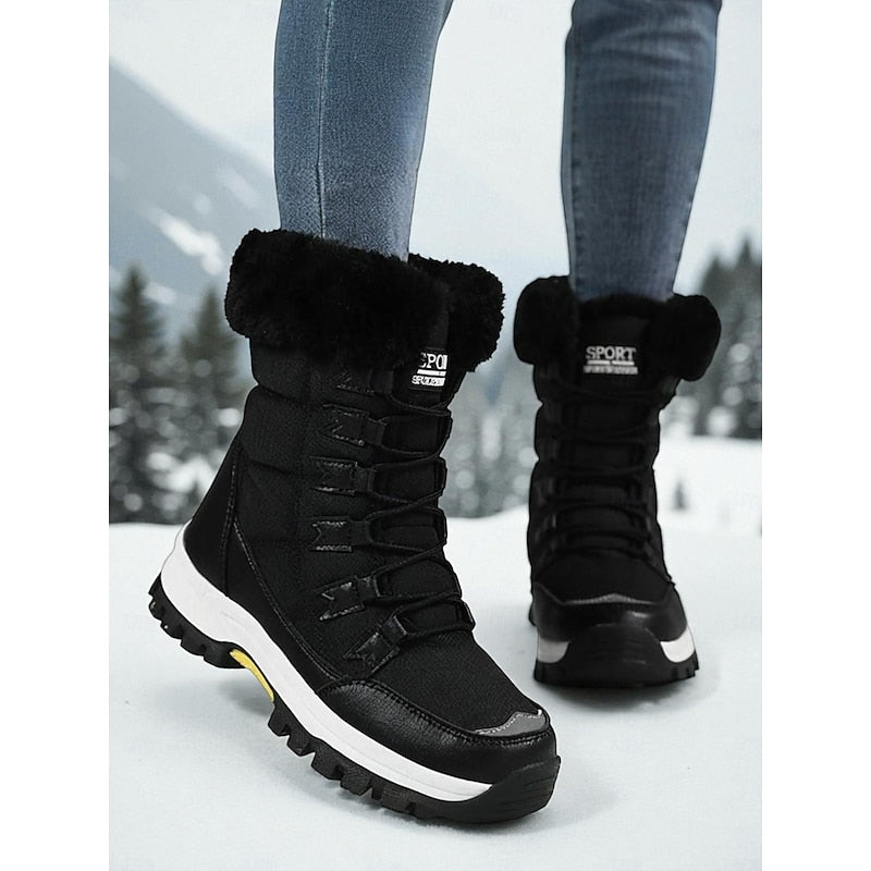 Dawn | Plush-Lined Waterproof Lace-Up Snow Boots