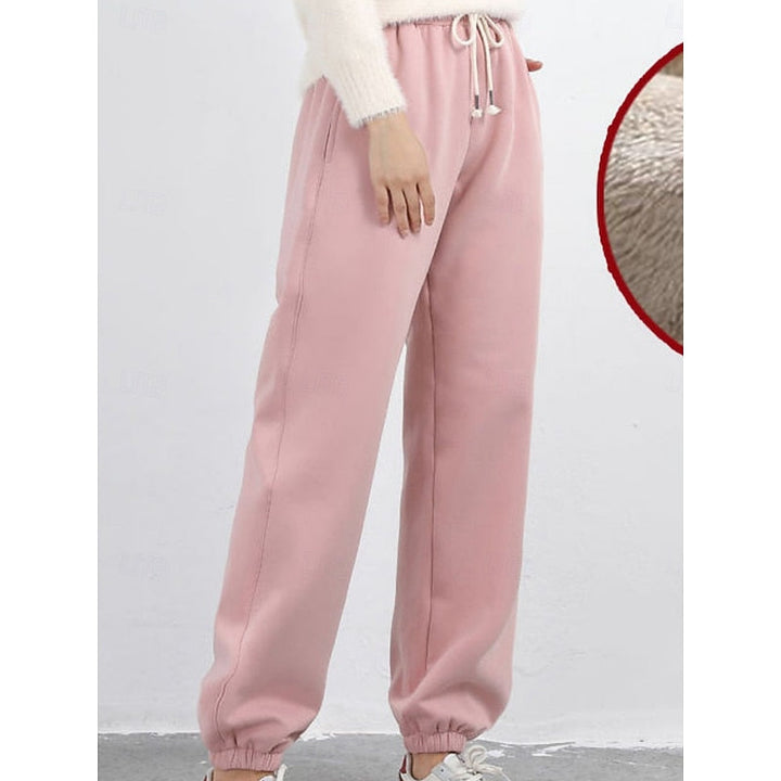 Delilah | Fleece-Lined High-Waisted Sweatpants for Winter