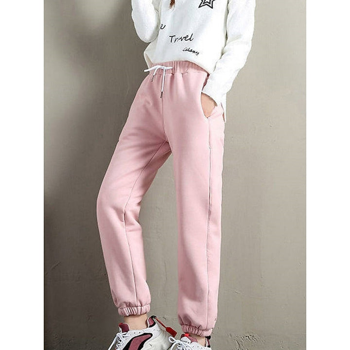 Delilah | Fleece-Lined High-Waisted Sweatpants for Winter
