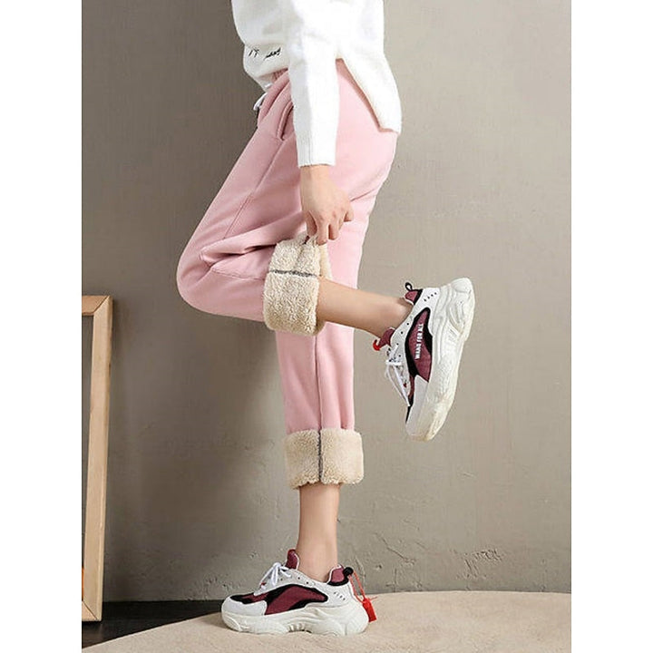 Delilah | Fleece-Lined High-Waisted Sweatpants for Winter