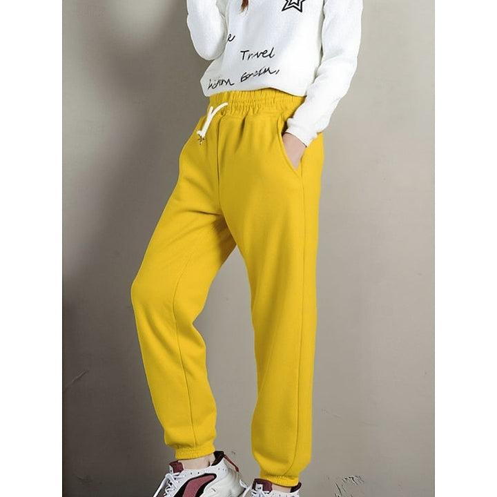 Delilah | Fleece-Lined High-Waisted Sweatpants for Winter
