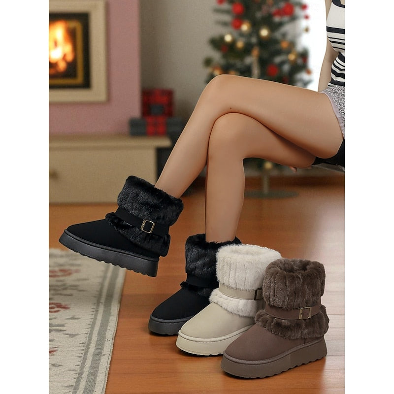Kendall | Waterproof Buckle-Strap Ankle Snow Boots