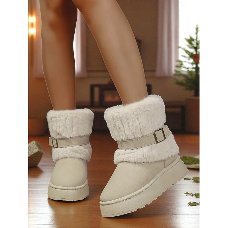 Kendall | Waterproof Buckle-Strap Ankle Snow Boots