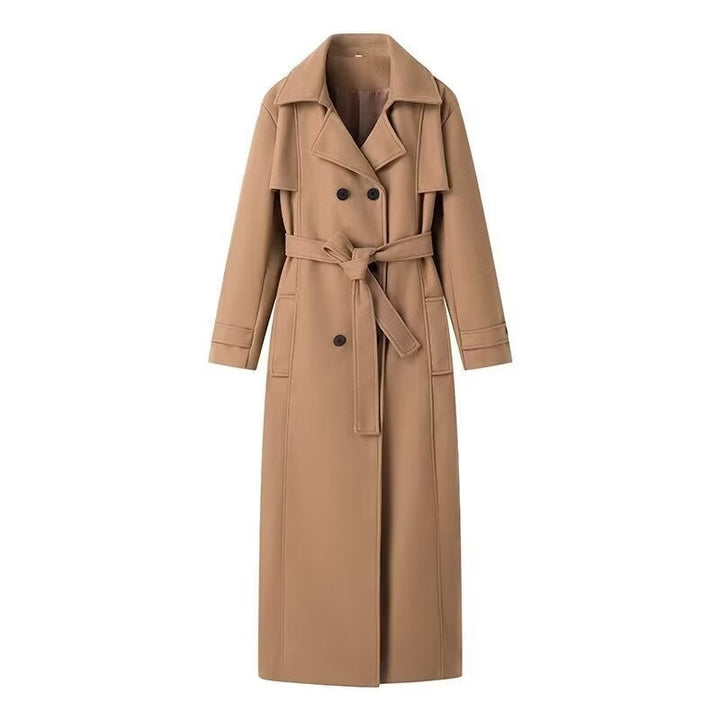 Denise | Belted Double-Breasted Maxi Trench Coat