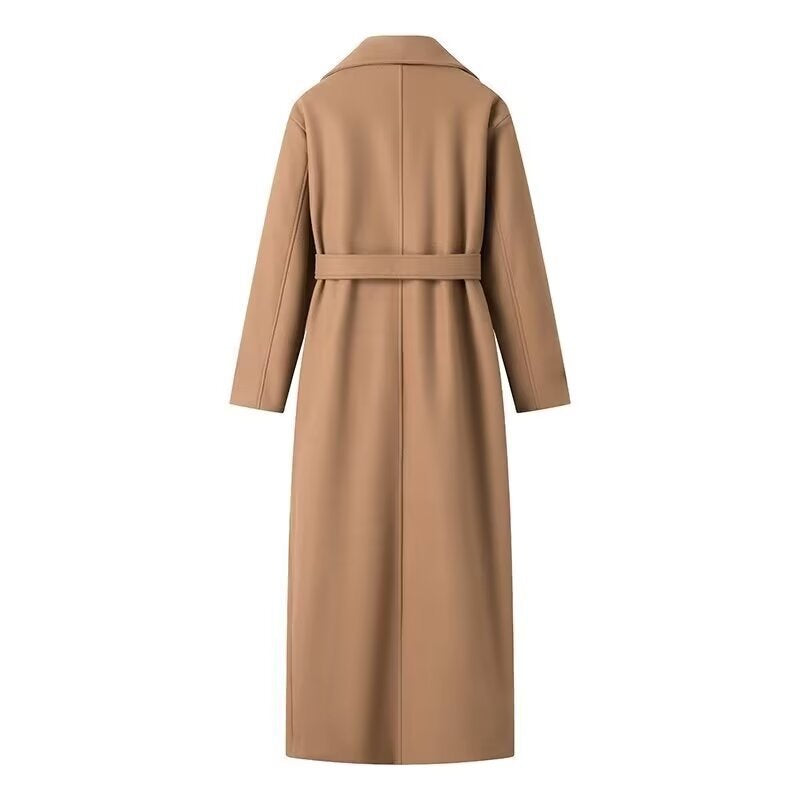 Denise | Belted Double-Breasted Maxi Trench Coat