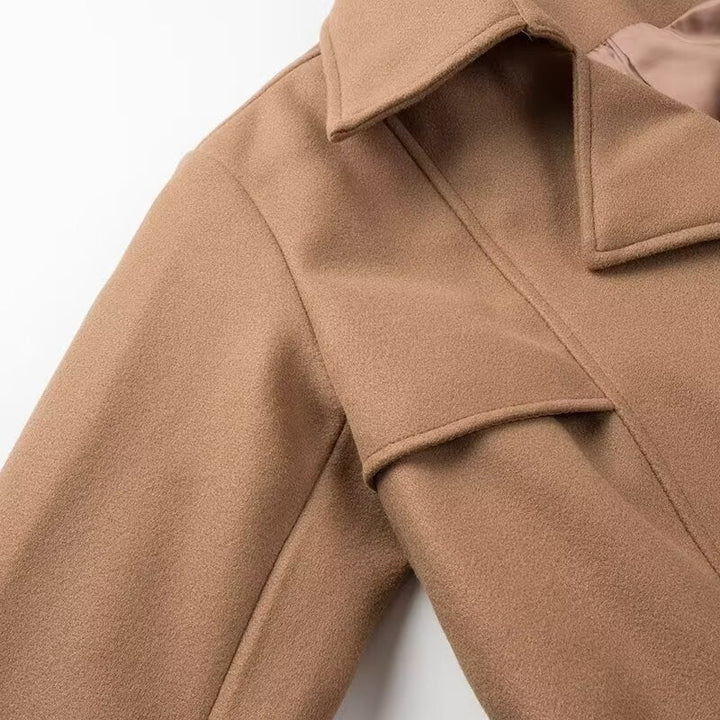 Denise | Belted Double-Breasted Maxi Trench Coat