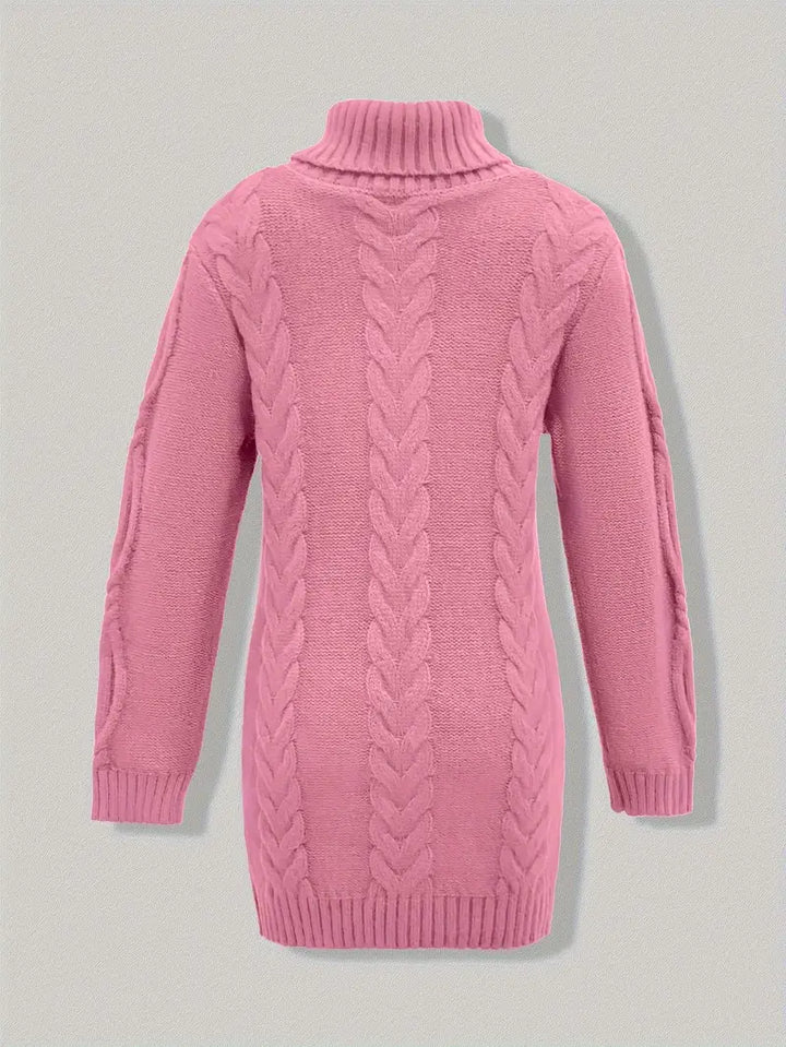 Deanna | Long Oversized Cable-Knit Turtleneck Sweater for Winter