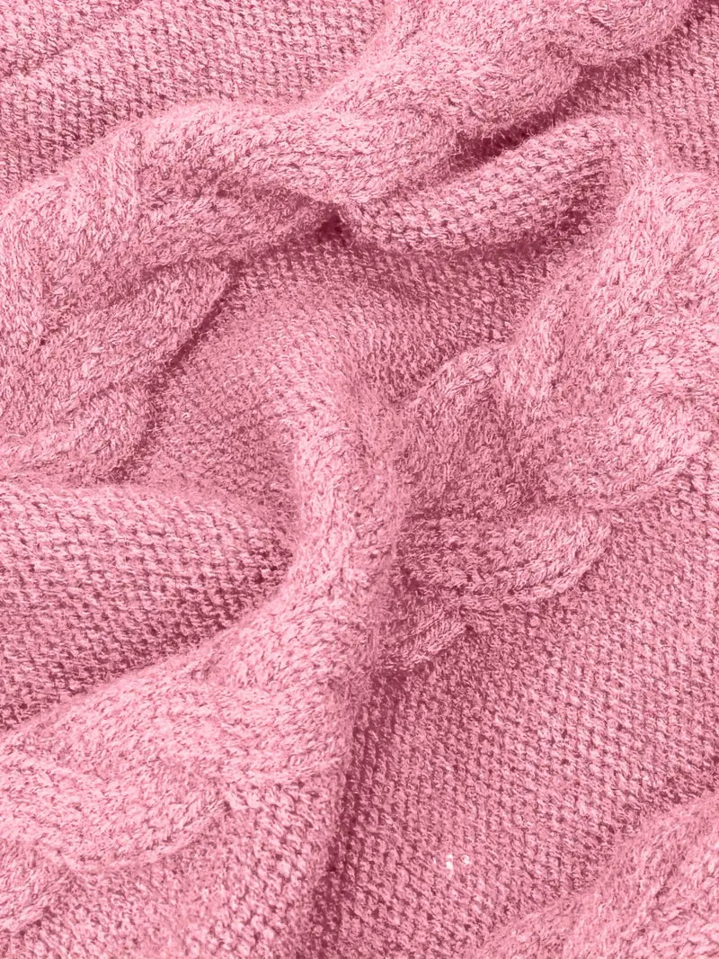 Deanna | Long Oversized Cable-Knit Turtleneck Sweater for Winter