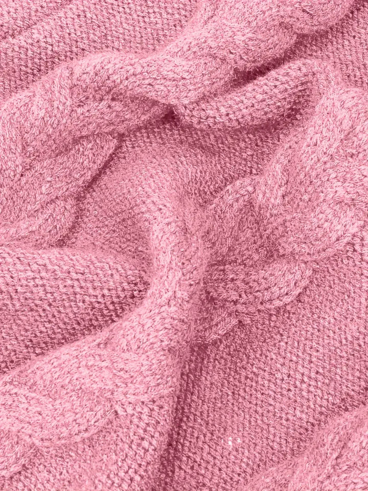 Deanna | Long Oversized Cable-Knit Turtleneck Sweater for Winter