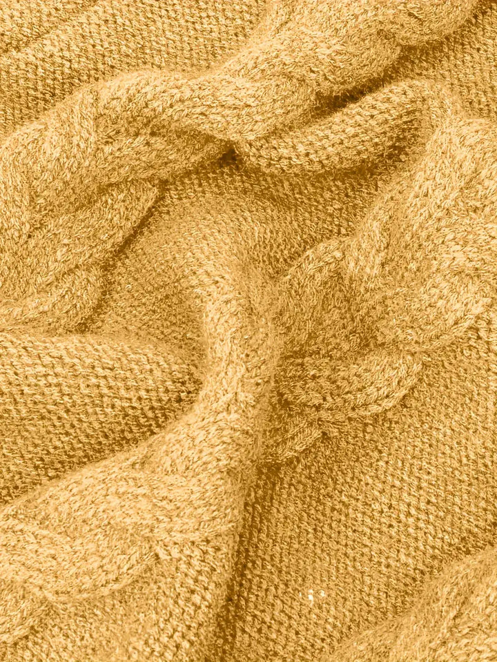 Deanna | Long Oversized Cable-Knit Turtleneck Sweater for Winter