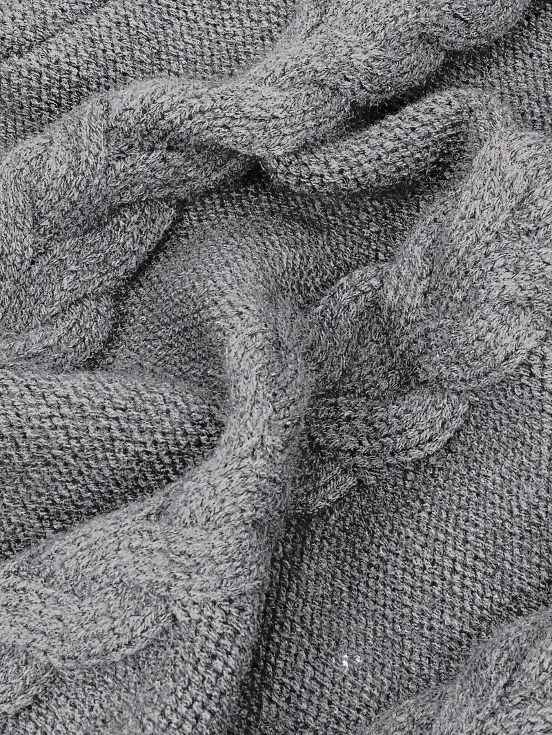 Deanna | Long Oversized Cable-Knit Turtleneck Sweater for Winter