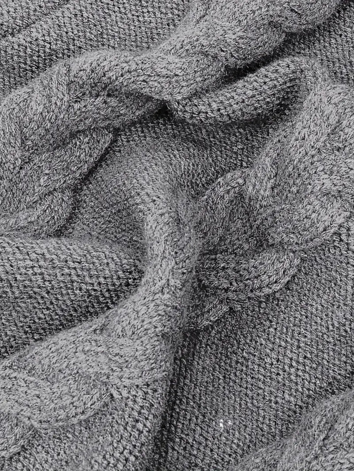 Deanna | Long Oversized Cable-Knit Turtleneck Sweater for Winter