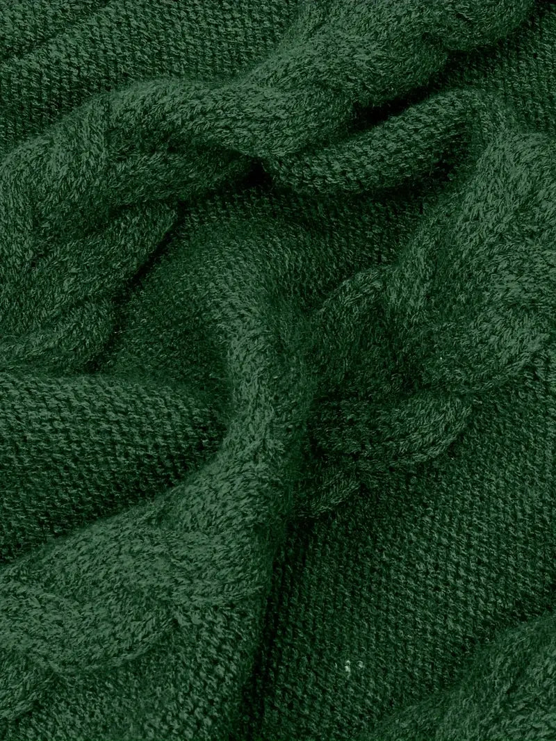 Deanna | Long Oversized Cable-Knit Turtleneck Sweater for Winter