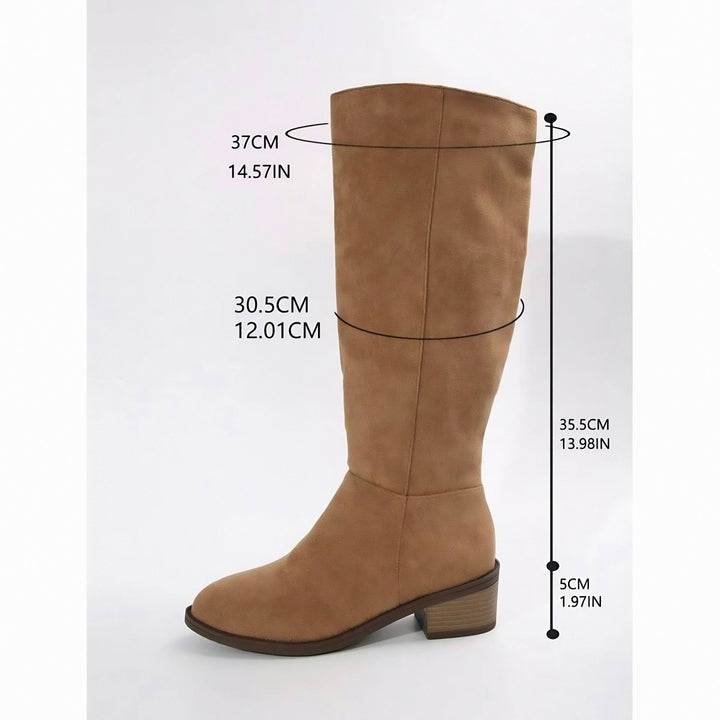 Sydney | Pointed-Toe Knee-High Wide-Calf Boots for Fall