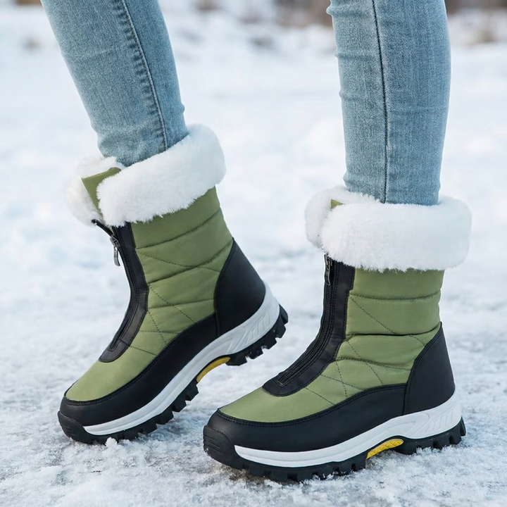 Dakota | Quilted Faux Fur-Lined Zip Snow Boots