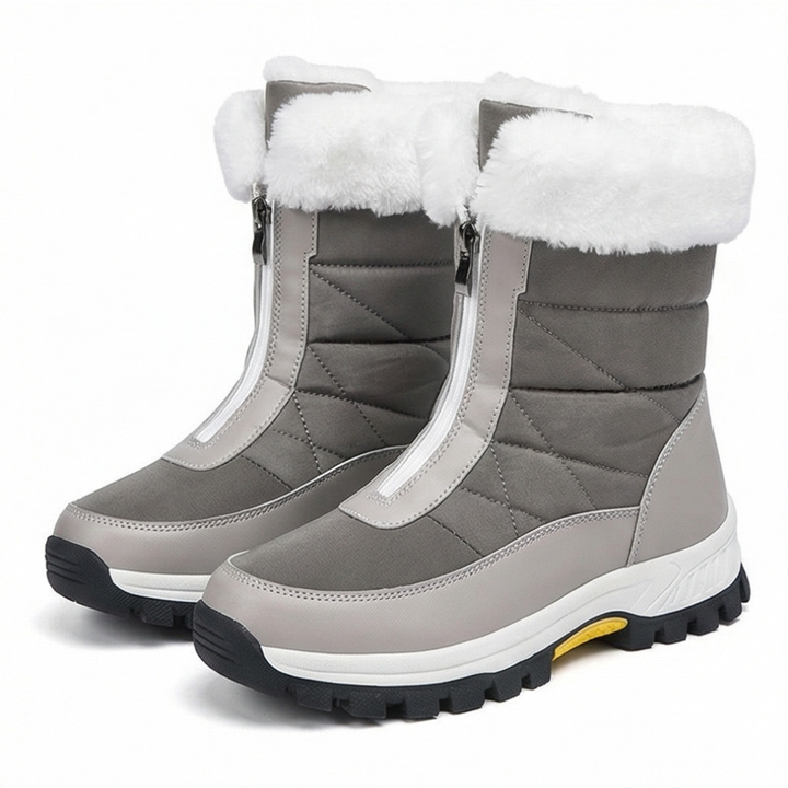 Dakota | Quilted Faux Fur-Lined Zip Snow Boots