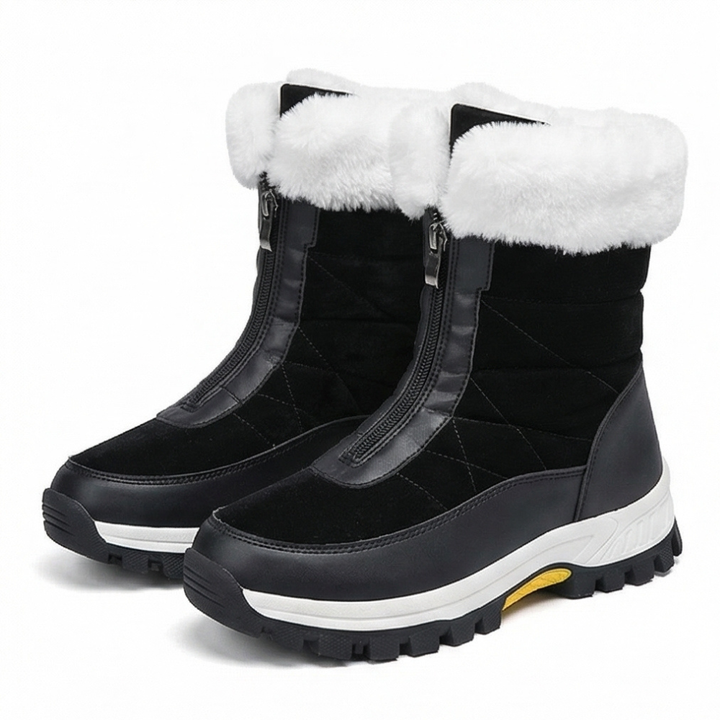 Dakota | Quilted Faux Fur-Lined Zip Snow Boots