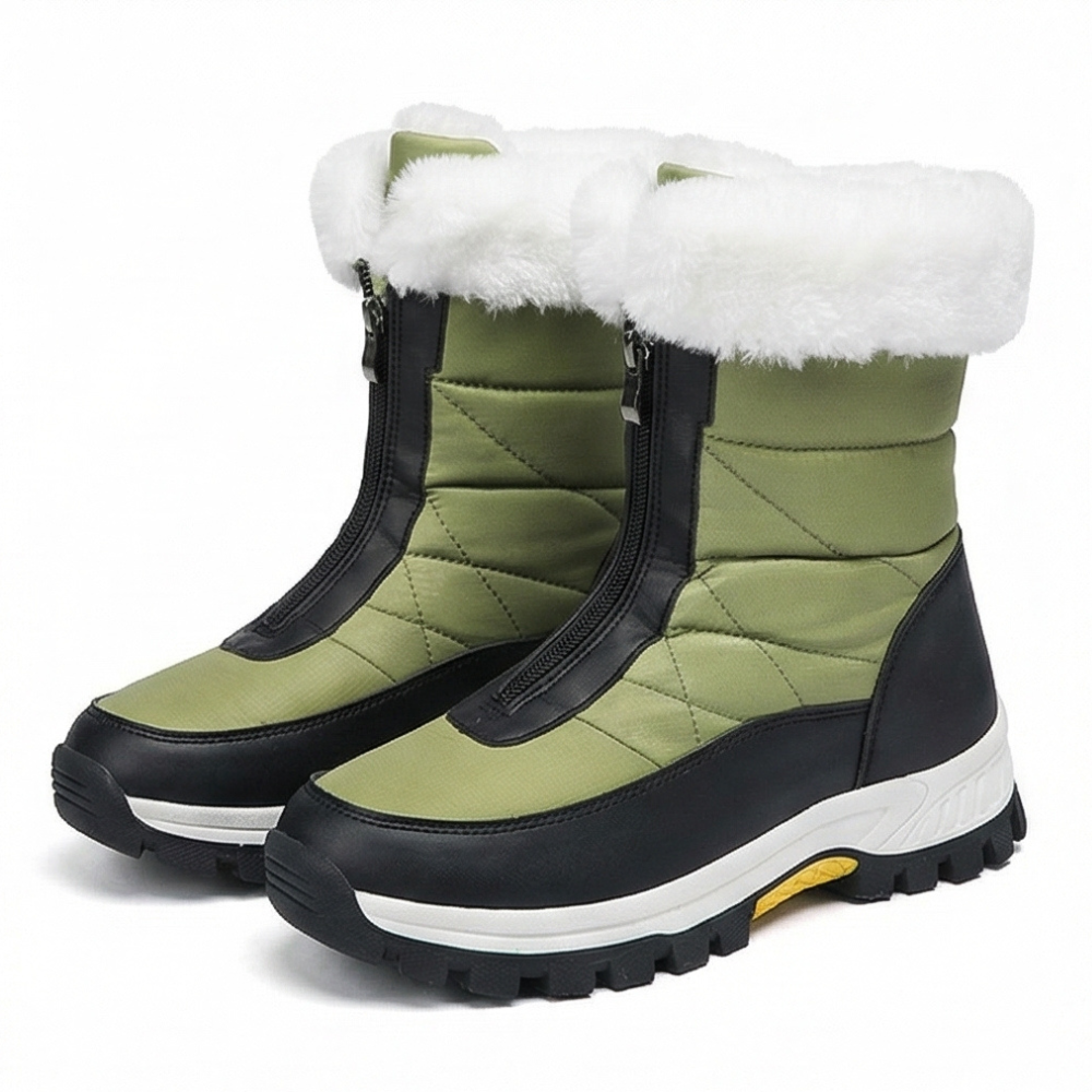Dakota | Quilted Faux Fur-Lined Zip Snow Boots