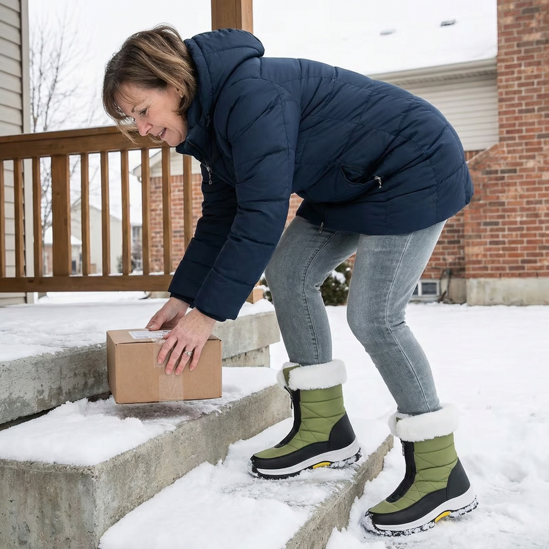 Dakota | Quilted Faux Fur-Lined Zip Snow Boots