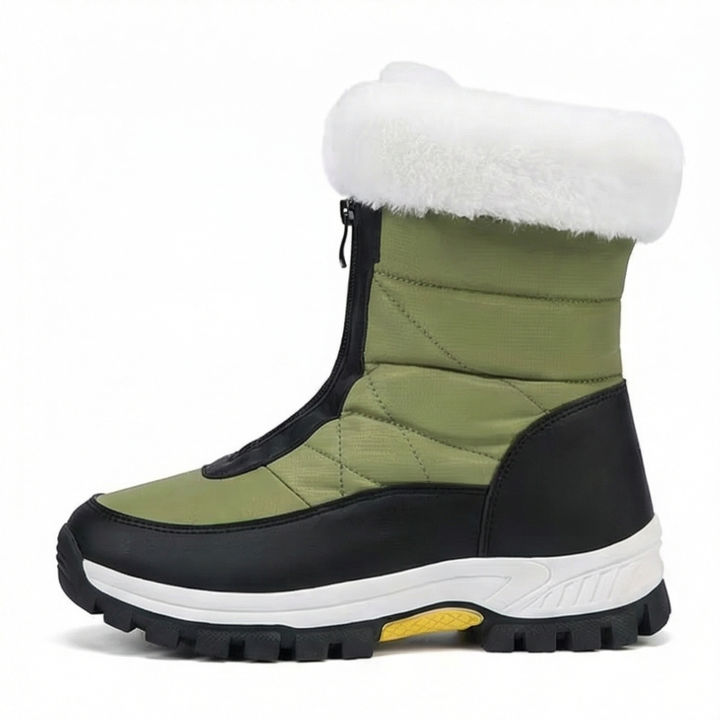 Dakota | Quilted Faux Fur-Lined Zip Snow Boots
