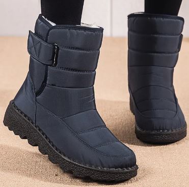 Joy | Quilted Waterproof Buckle-Strap Snow Boots