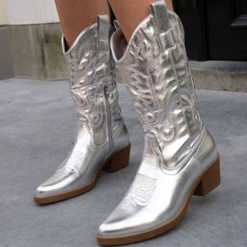 Gracie | Metallic Western Cowboy Boots