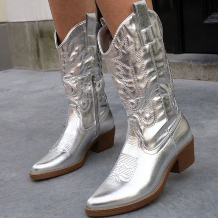 Gracie | Metallic Western Cowboy Boots