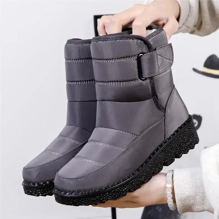 Joy | Quilted Waterproof Buckle-Strap Snow Boots
