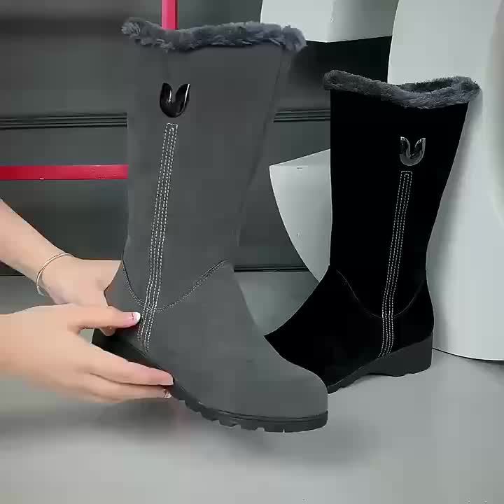 Heather | Faux Fur Cuff Waterproof Mid-Calf Winter Boots