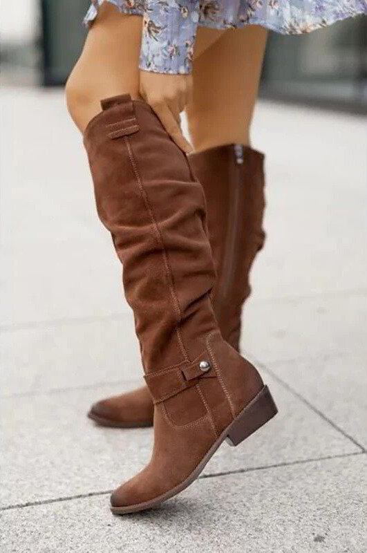 Shelby | Buckle-Strap Knee-High Slouch Boots