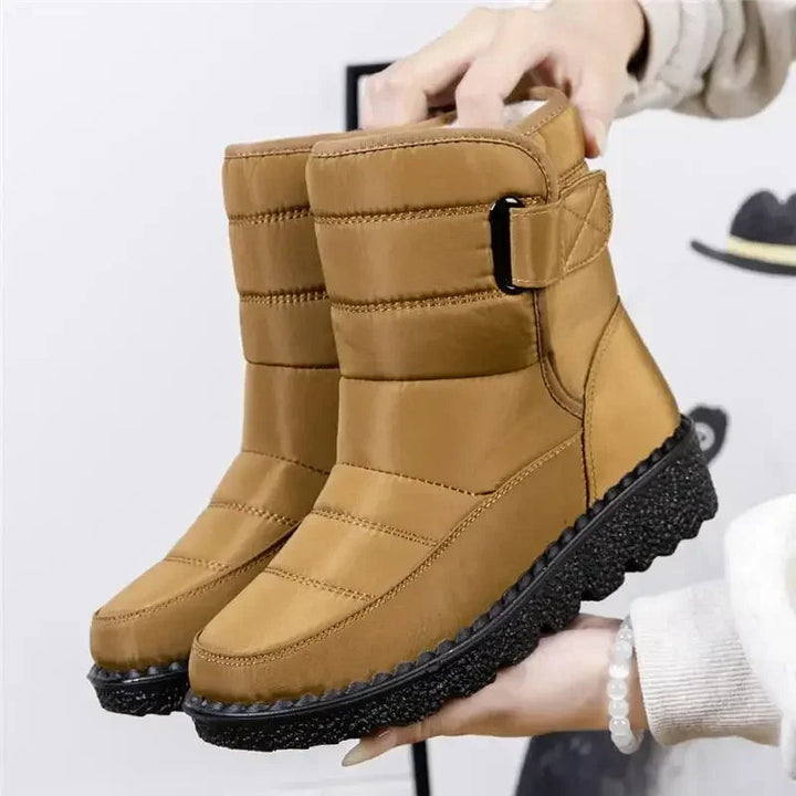 Joy | Quilted Waterproof Buckle-Strap Snow Boots