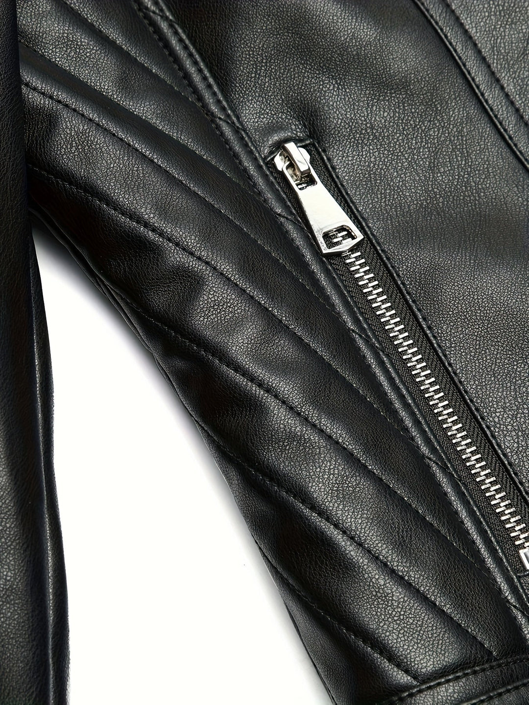 Lacey | Asymmetric-Zip Faux-Leather Biker Jacket