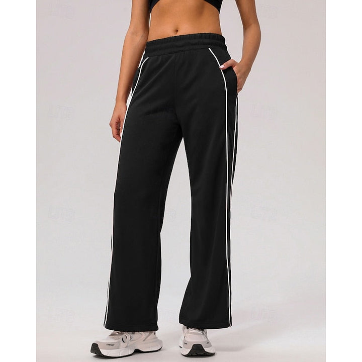 Lydia | Side-Stripe High-Waisted Straight-Leg Sweatpants