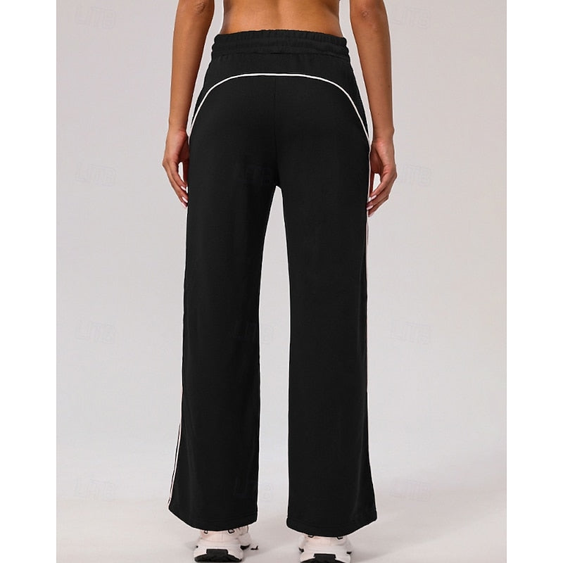 Lydia | Side-Stripe High-Waisted Straight-Leg Sweatpants
