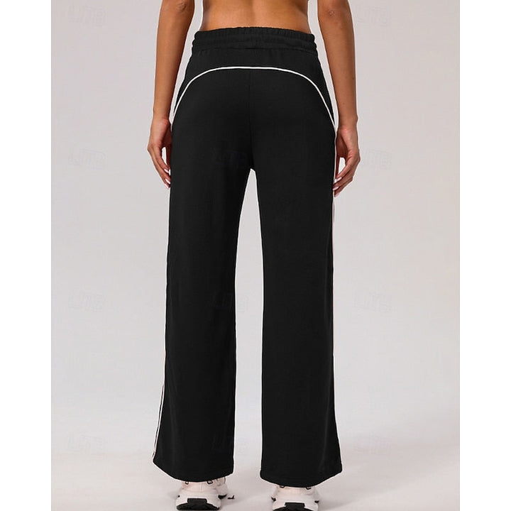 Lydia | Side-Stripe High-Waisted Straight-Leg Sweatpants