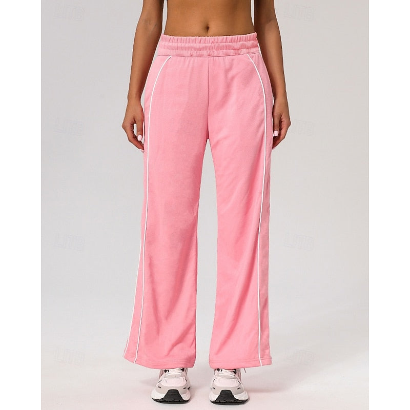 Lydia | Side-Stripe High-Waisted Straight-Leg Sweatpants