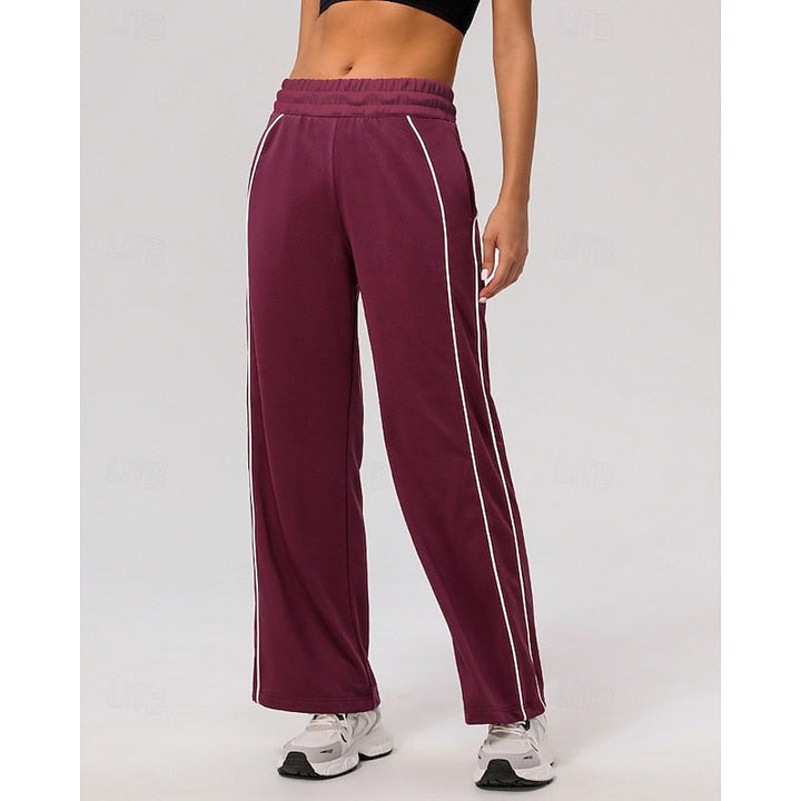 Lydia | Side-Stripe High-Waisted Straight-Leg Sweatpants