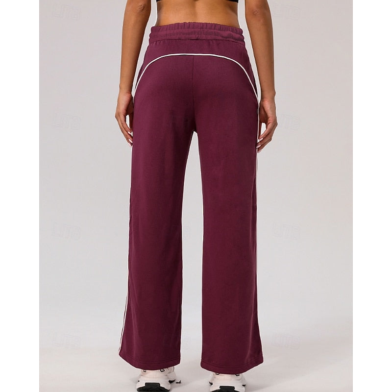 Lydia | Side-Stripe High-Waisted Straight-Leg Sweatpants