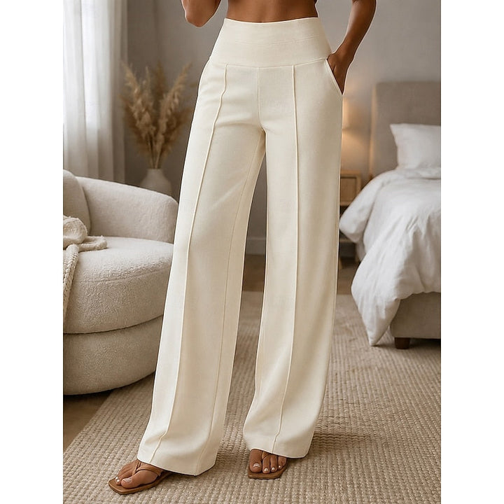 Natasha | High-Waisted Seam-Front Wide-Leg Sweatpants